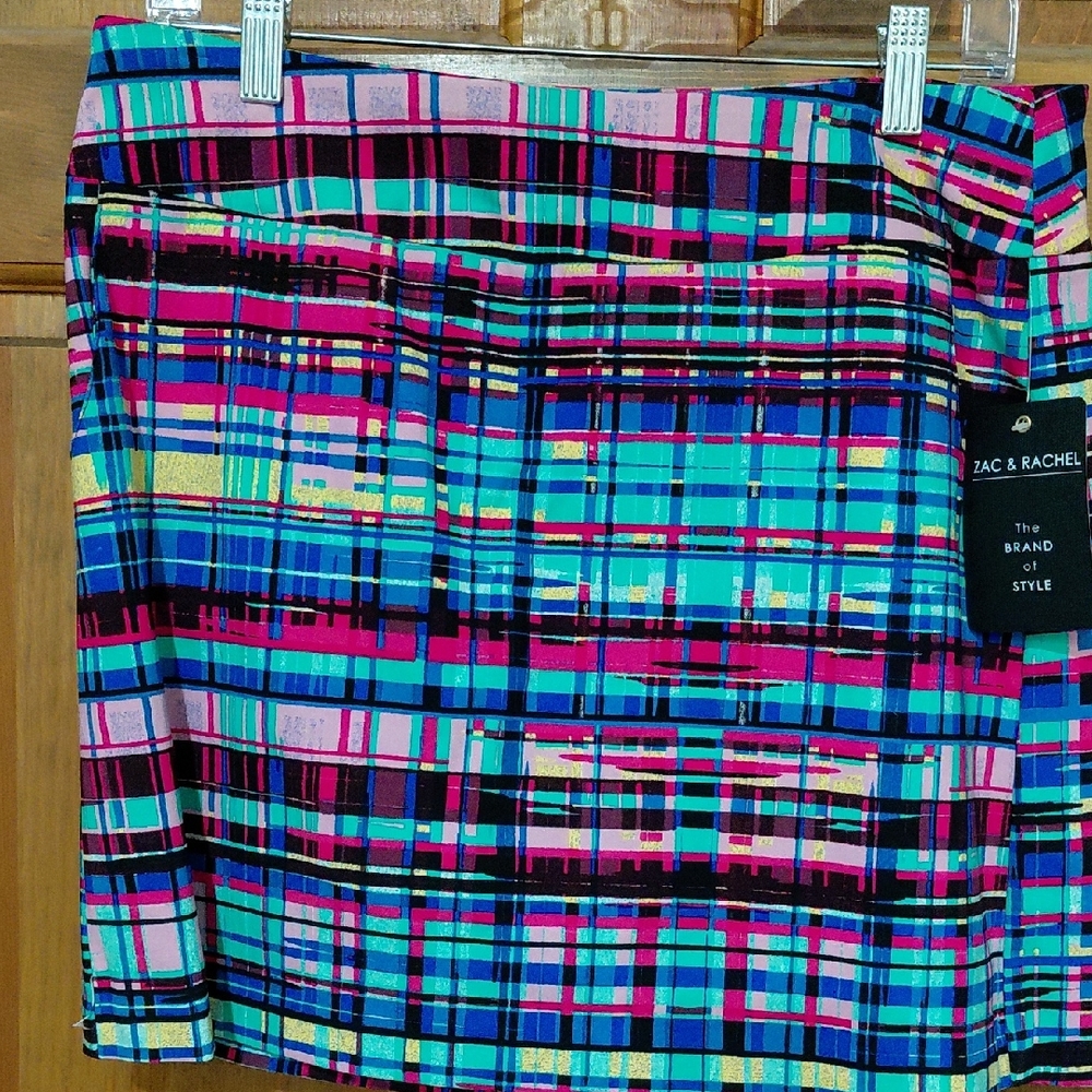 Zac & Rachel Vibrant Plaid Mini Skirt